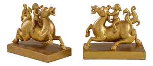 Elephant Rider Bookends