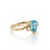 Contemporary Minimalist Swiss Blue Topaz Ring | Pear Shaped Blue Gemstone Ring | Dainty December Birthstone Ring Us 7 For Sale - Image 3 of 3
