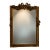 19th Century French Louis XVI Style Carved Giltwood Mirror With Floral Crest For Sale