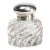 Elegant Solid Crystal Swirl Antique English Sterling Silver Paperweight Inkwell Desk Home Decor For Sale