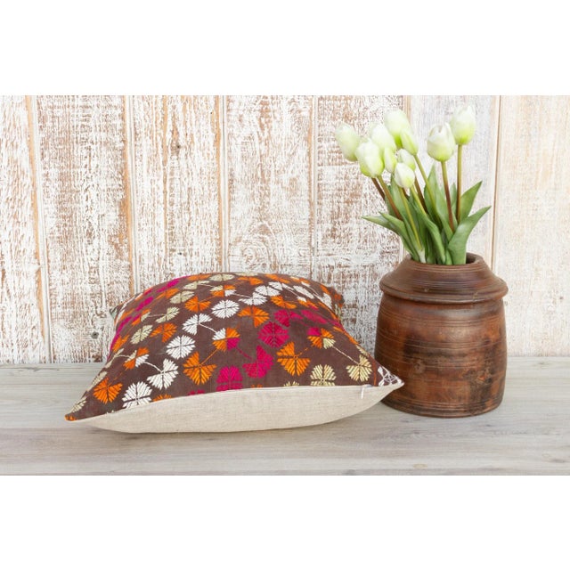 Early 21st Century Nia Antique Indian Folk Pillow For Sale - Image 5 of 9