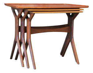 Teak Desks by Johannes Andersen for CFC Silkeborg, 1960s, Set of 3