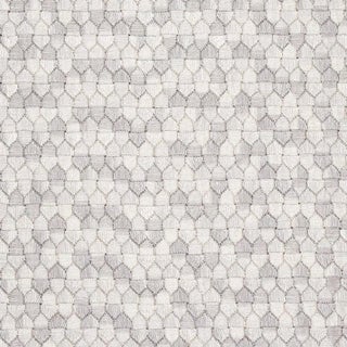 Sample - Schumacher Ivins Embroidery Fabric, Gray For Sale