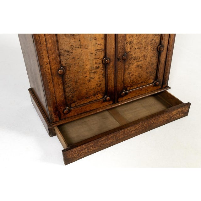Brown 19th Century English Pollard Oak Bookcase For Sale - Image 8 of 10
