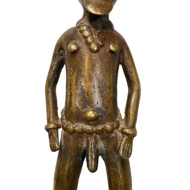 Old Antique Pair of Bronze Tikar Figures For Sale - Image 9 of 9