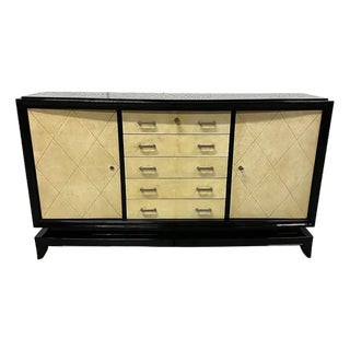 Masterpiece French Art Deco Parchment Sideboards / Buffet 1935s For Sale