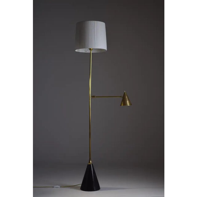 Contemporary De-Light F1 Double Light Brass Floor Lamp, Flow Collection For Sale - Image 3 of 9