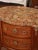 Mid-Century French Louis XV Marble Top Walnut Inlaid Commode Chest of Drawers For Sale In Dallas - Image 6 of 11