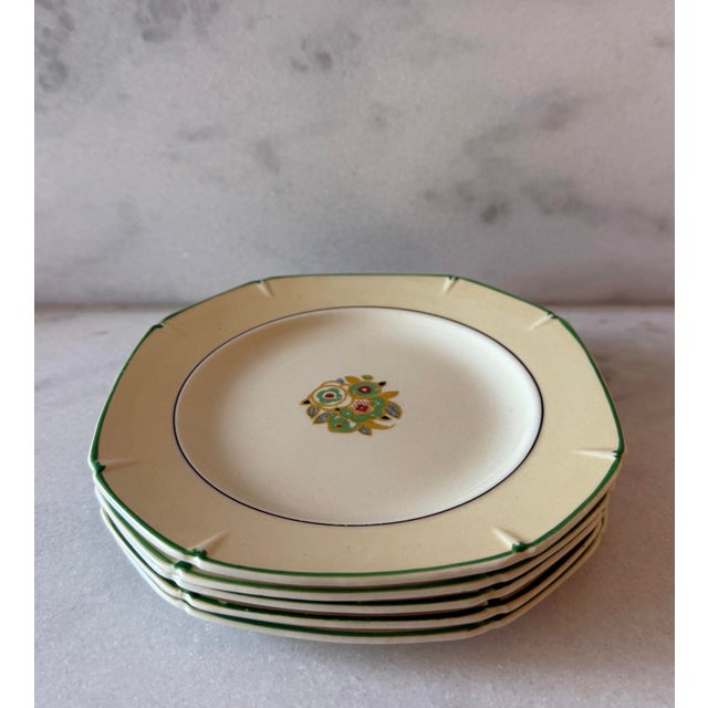 Vintage Art Moderne Small Plates by Baker & Co - Set of 5 For Sale In Austin - Image 6 of 9