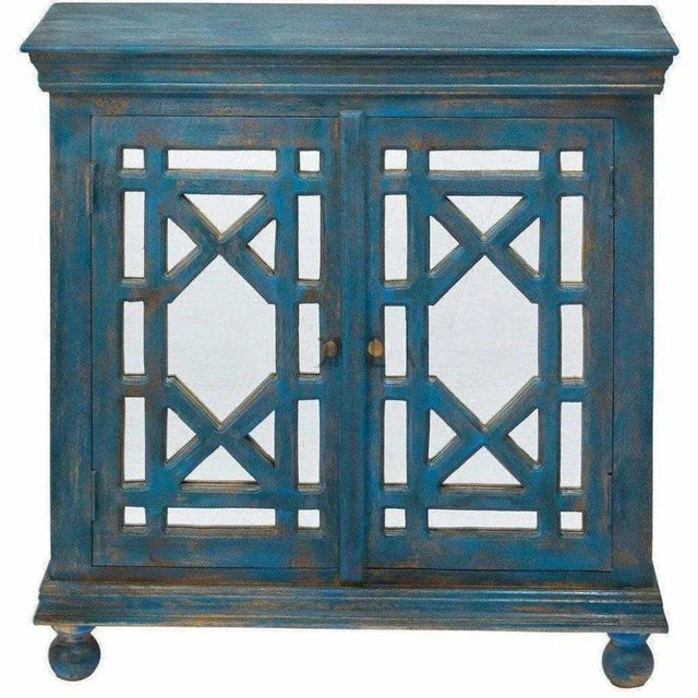 Kelan Mirrored Overlay Doors Accent Cabinet by Loomlan For Sale - Image 4 of 5