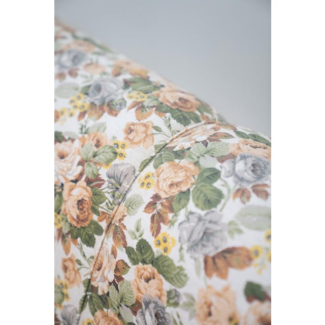 2-Seater Sofa in Floral Fabric, Wooden Structure, Plastic and Wooden Feet, 1970s For Sale - Image 10 of 18