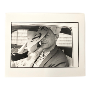 Inge MorathVintage Magnum Press Photograph Arthur Miller with Saul Steinberg Mask Photo, 1962