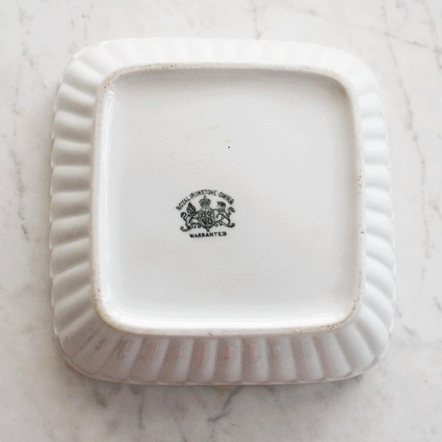 Farmhouse 1880-1890 English Alfread Meaking Square Ironstone Bowl For Sale - Image 3 of 4