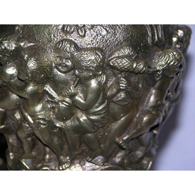 Embossed Bronze Jugs and Basins with Allegorical Scenes by Colleoni of Bergamo, 1890s-1910s, Set of 4 For Sale - Image 5 of 17