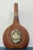 Gothic Vintage Hollywood Regency Italian Hair-on-Hide Decorative Decanter With Heraldic Brass Crest For Sale - Image 3 of 7