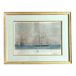 Vintage Boho Hand Colored Nautical Print