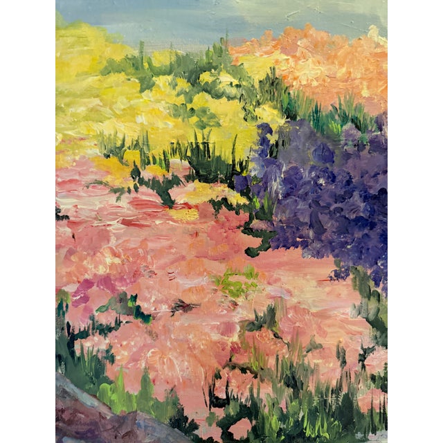 "Lakeside Scene" Oil on Canvas Signed Marion Saltzman For Sale In Miami - Image 6 of 9