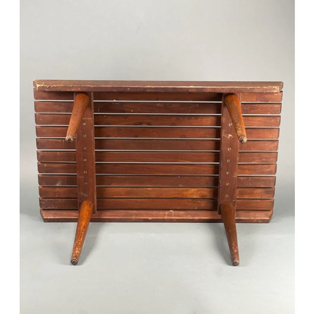 Wood 1960's Mid-Century Modern Danish Style Wood Slat Coffee Table For Sale - Image 7 of 13