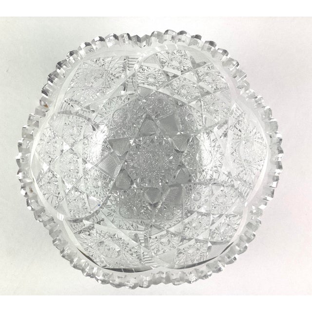 Late 19th Century ABP-Superior Large Cut Crystal Center Bowl For Sale - Image 4 of 9