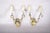Scrolled Brass Wall Sconces with Crystal Bobeches attributed to Jules Leleu, 1950s, Set of 2 For Sale - Image 3 of 11