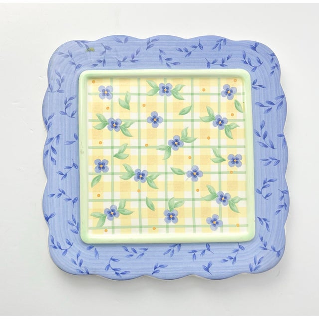 1990s Pfaltzgraff “Summer Breeze” Ceramic Dinnerware Serving Set - 5 Piece For Sale In Dallas - Image 6 of 12