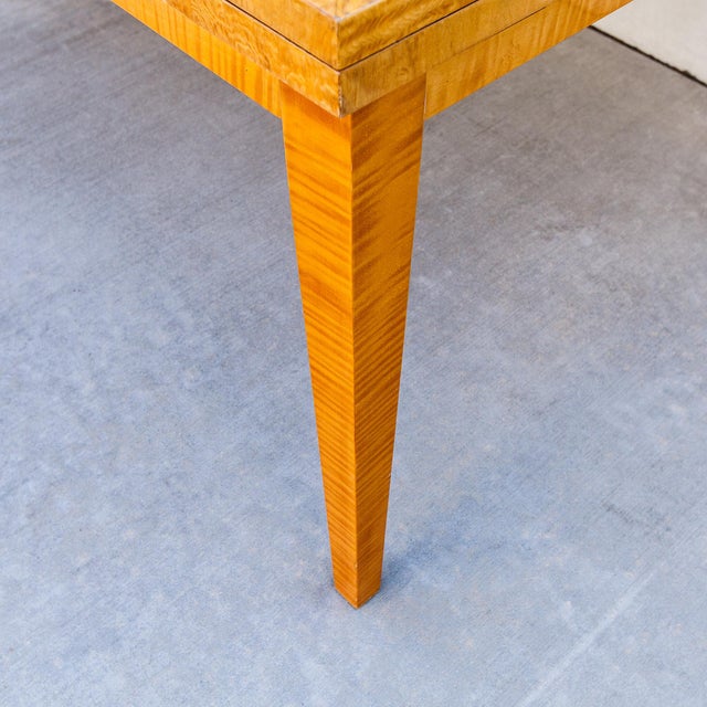 Goldenrod 1990s Italian Satinwood Expandable Dining Table Attributed to Giorgio Collection For Sale - Image 8 of 14