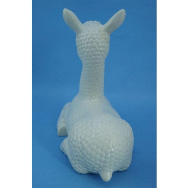 Ceramic Art Deco Ceramic Baby Deer Sculpture by Giovanni Gariboldi for Richard Ginori Factory, Italy, 1900s For Sale - Image 7 of 18