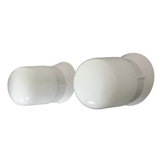 White Oblique Wall Lights from Arno, 1960s, Set of 2 For Sale