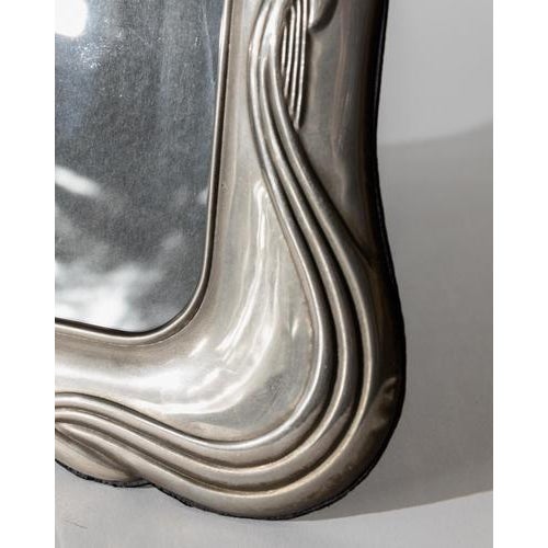 Metal Vintage Art Deco Silver Plated Picture Frame, 1970s For Sale - Image 7 of 11