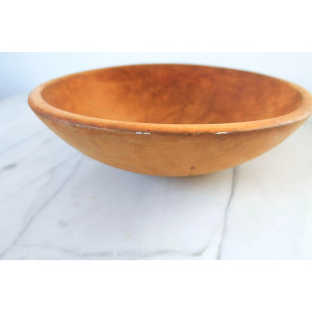 Antique Hand Carved Wool Bowl For Sale - Image 4 of 6