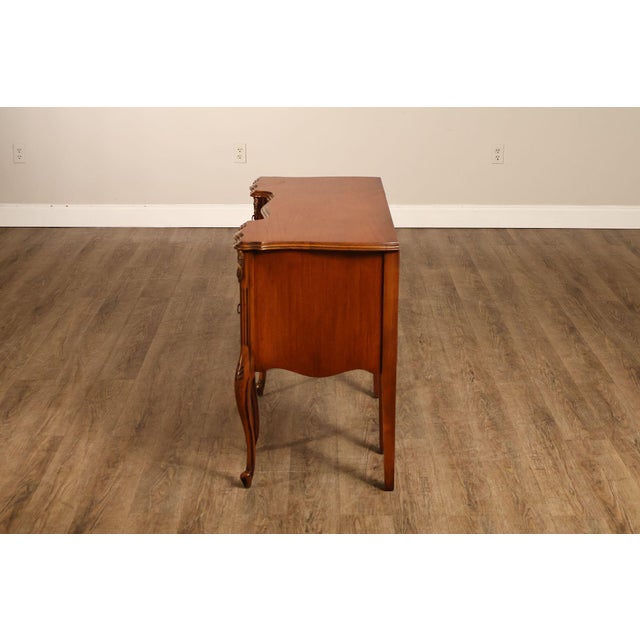 1930's French Louis XV Style SatinwoodInlaid Writing Desk Vanity For Sale - Image 16 of 18