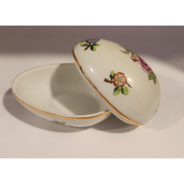 Mid 20th Century Herend Egg Porcelain Trinket For Sale - Image 10 of 11
