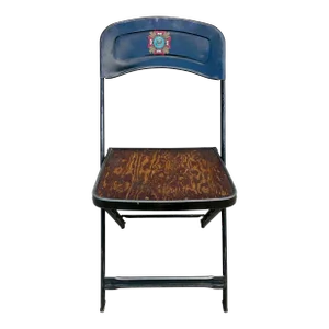Mid 20th Century Industrial Metal Vintage Vfw Folding Chair