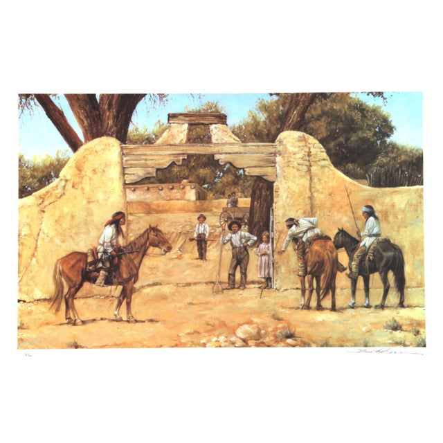 Rustic Dan Bodelson, the Warning, Lithograph For Sale - Image 3 of 3