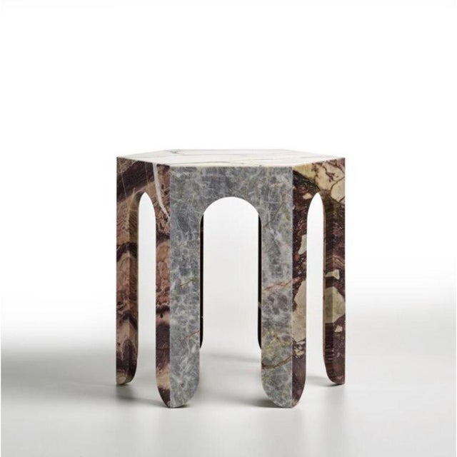 Sesto tsch hexagonal coffee table in various marbles by bufalini marmi dimensions: d 40 x w 45 x h 45 cm. Materials:...