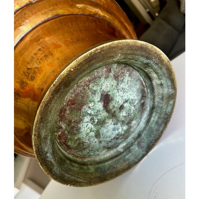 Champagne French Antique Copper & Brass Champagne Cooler or Planter For Sale - Image 8 of 18