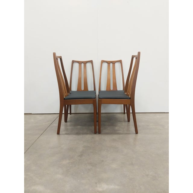 Nathan Furniture Set of 4 Vintage Nathan Mid Century Modern Dining Chairs For Sale - Image 4 of 9