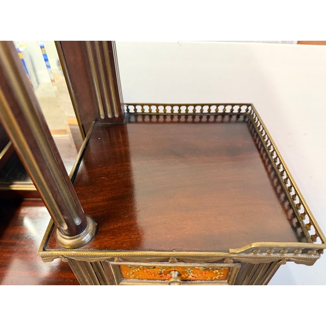 Antique 19th Century French Louis XVI Style Vernis Martin Cylinder "Bonheur Du Jour" Ladies Writing Desk For Sale - Image 14 of 17