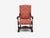 Wood Baroque Style, Large Armchairs, Carved Wood, Red Damask, England, 1920s For Sale - Image 7 of 16