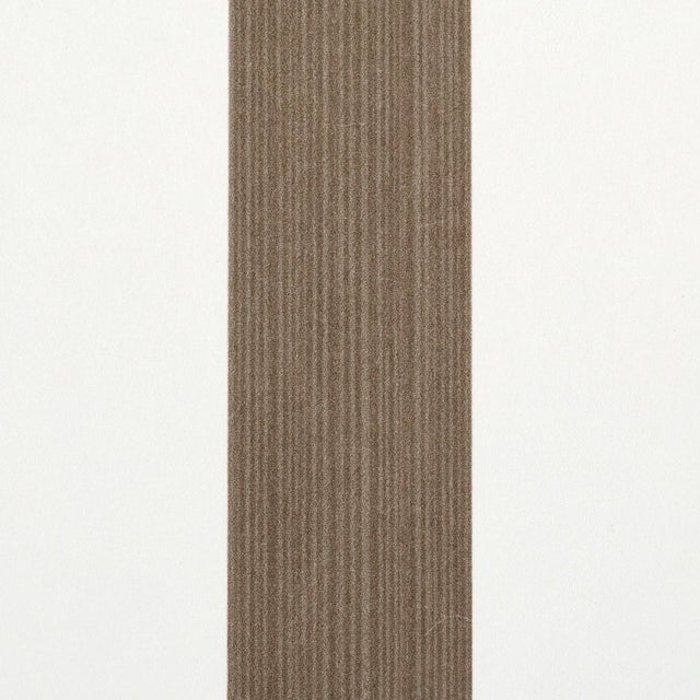 Transitional Schumacher Edwin Stripe Medium Wallpaper in Mocha For Sale - Image 3 of 3