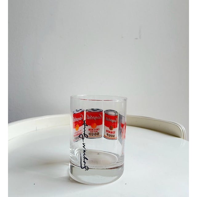 Campbells Series Glasses attributed to Andy Warhol for Block, 1990s, Set of 4 For Sale - Image 4 of 8