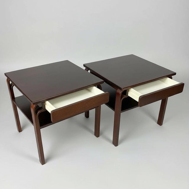 Nordic Side Tables in Wood, 1970s, Set of 2 For Sale - Image 4 of 13