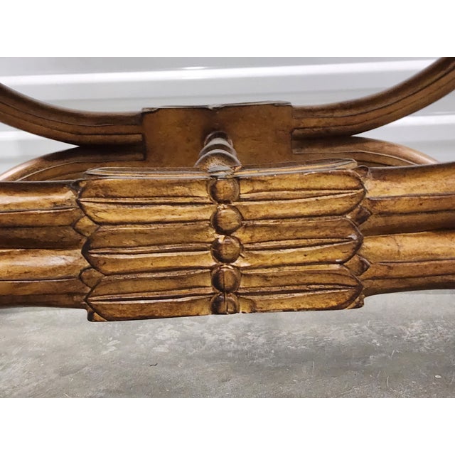 Neoclassical Style Curule Benches With Animal Print Upholstery - A Pair For Sale - Image 12 of 13