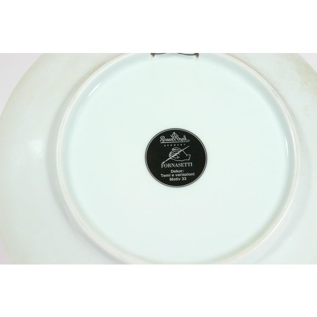 Black Piero Fornasetti Rosenthal Porcelain Plate, Temi E Variazioni, Motiv 33, With Original Box For Sale - Image 8 of 12