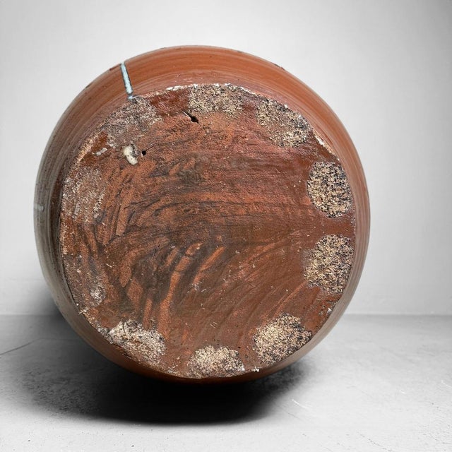 Large Japanese Drip Glazed Stoneware Tsubo Jar, 1970s For Sale - Image 16 of 18