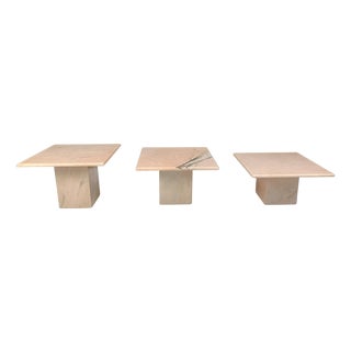 Vintage Marble Nesting Tables, 1970s, Set of 3 For Sale