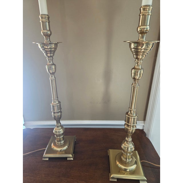 Frederick Cooper Late 20th Century Frederick Cooper Candlestick Lamps, a Pair For Sale - Image 4 of 13