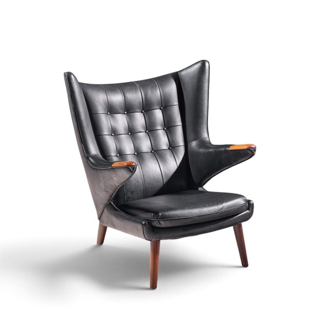 Hans Wegner for Ap Stolen Ap19 Mid Century Papa Bear Chair For Sale - Image 9 of 9