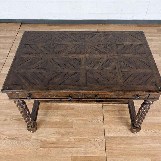 Theodore Alexander Castle Bromwich Collection Antiqued Wood Desk Chairish