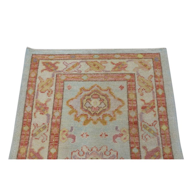 Textile Modern Turkish Oushak Rug 2'10" x 4'9" For Sale - Image 7 of 10